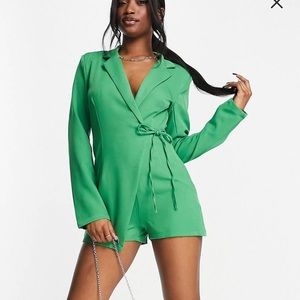 Green blazer romper